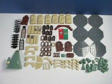 build you own LEGO CASTLE SPARE PARTS TAN WALLS PANELS DOORS TURRETS lot set