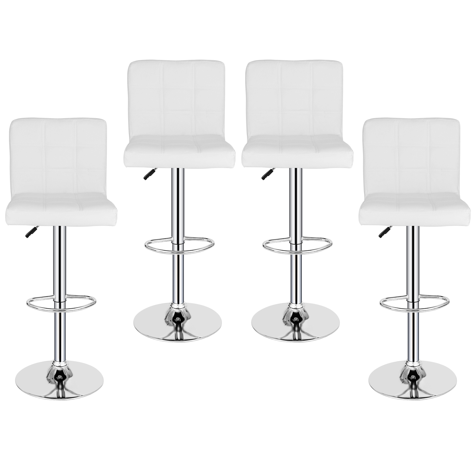 Leather White Modern Stool Set Of White Modern Bar Stools PU