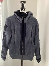 Cozy Gray Sherpa Jacket with Black Accents Youth Size XS