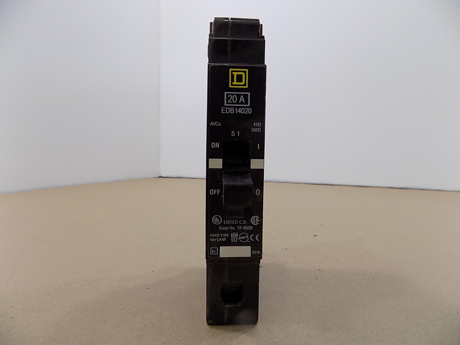NEW IN BOX! SQUARE D 20 AMP 277V 1P CIRCUIT BREAKER EDB14020 | UK - Foto 3