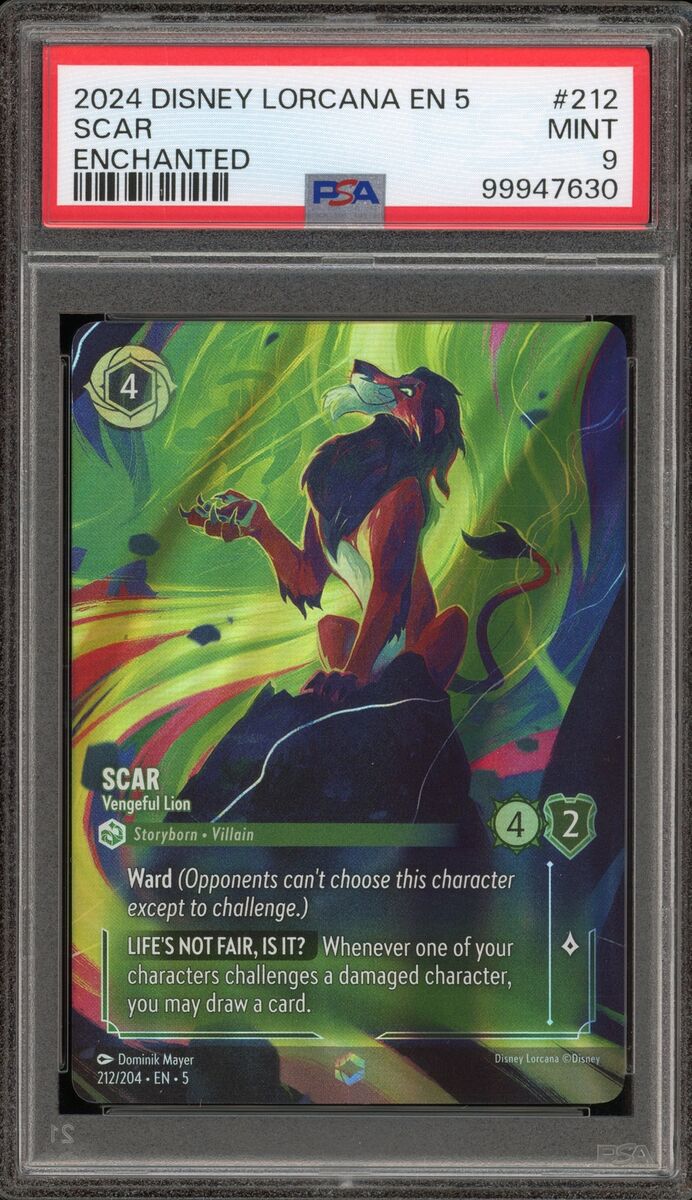 Disney Lorcana Scar Vengeful Lion Shimmering Skies Enchanted Disney Lorcana Scar Vengeful Lion Shimmering Skies Enchanted
