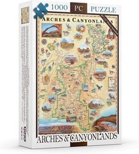 Arches Canyonlands National Park 1000 Piece Jigsaw Puzzle Xplorer Maps New