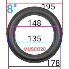 Sospensione Woofer 195mm in FOAM! riconatura Bordo riparazione altoparlante 20cm