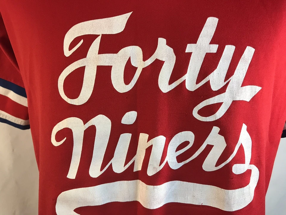 Camiseta deportiva deportiva deportiva vintage Forty Niners de poliéster para hombre mediana (NC18) Foto 3 de 4