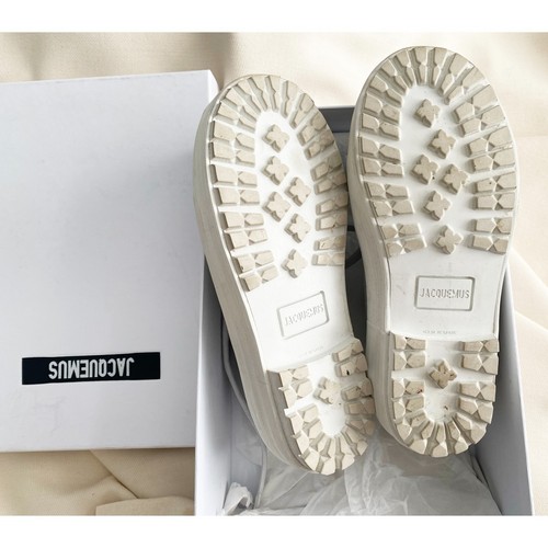 Jacquemus "Les Meuniers" White Rubber and Leather "Rain Boots", size 38 - Picture 4 of 11