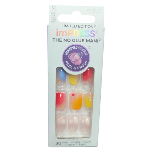 KISS imPRESS No Glue Needed Press On IM156X Proud Alley,S Squoval 30 Count