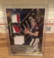 2021 Panini XR Davis Mills 3 Patch RPA ~BLUE~ 11/49 Tri-Color!!