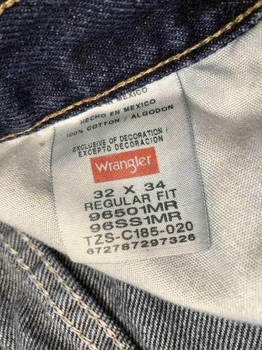 Wrangler Regular Fit Jeans Distressed Stains Cotton Mens 32X34 (Actual 30X32.5) - Picture 14 of 20