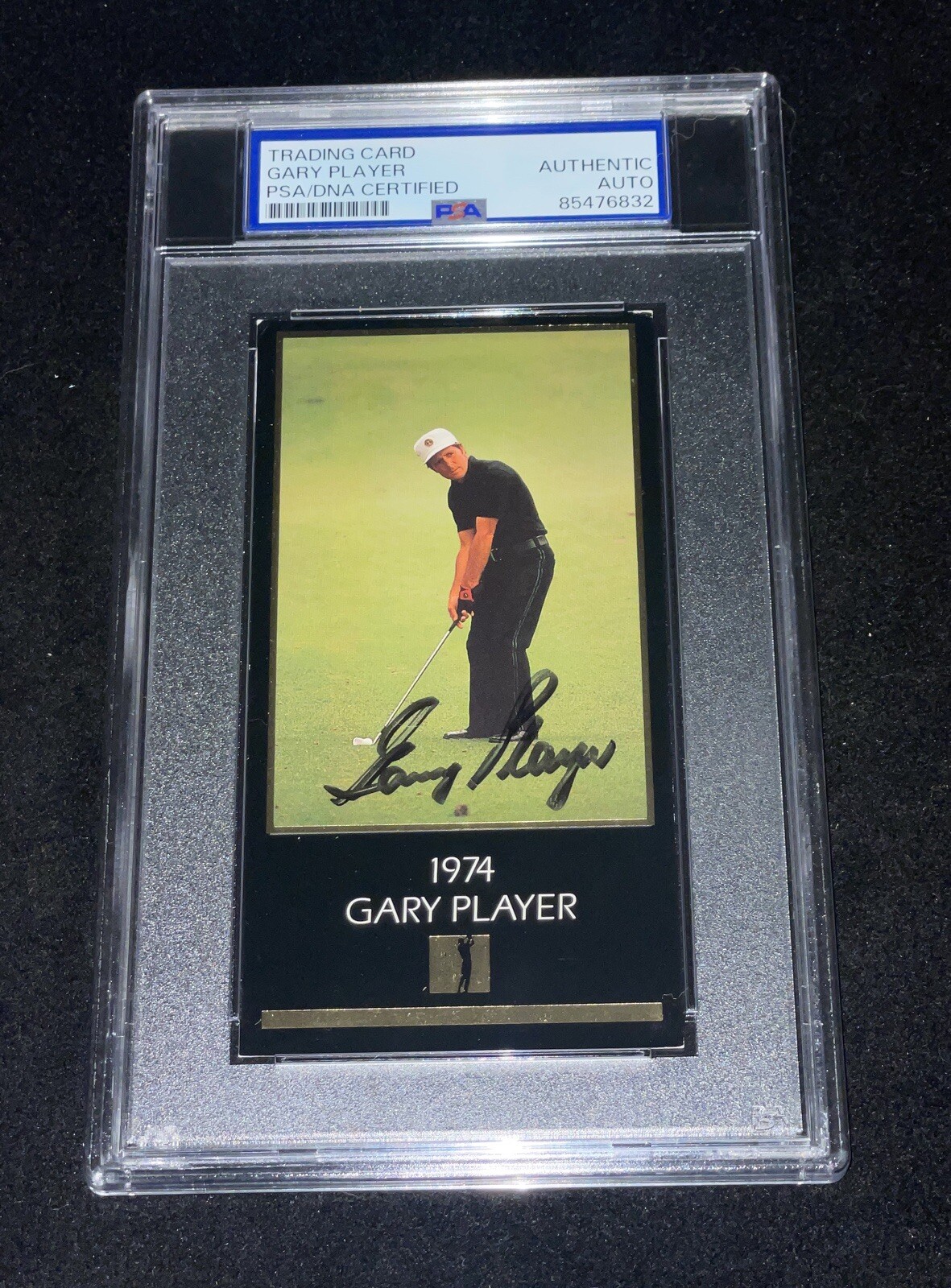 Gary Player Autographed Signed 1993 Grand Slam Ventures Golf Card PSA Slabbed 1974 Masters 
