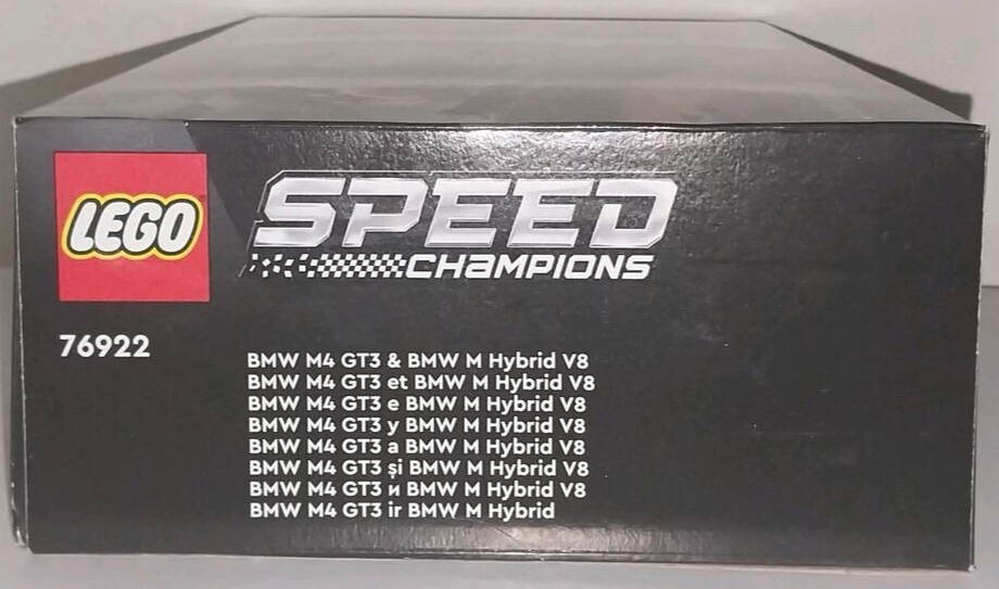 LEGO Speed Champions BMW M4 GT3 & BMW M Hybrid V8 Race Cars 76922