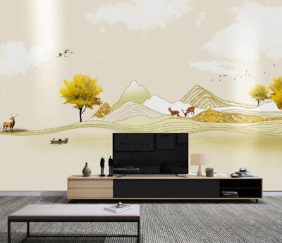 3D Tal Kitz Fluss ZHUC3443 Tapete Wandbild Fototapete Abnehmbarer Ann