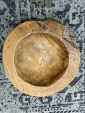Live Edge Brown Wooden Serving Bowl Beautiful