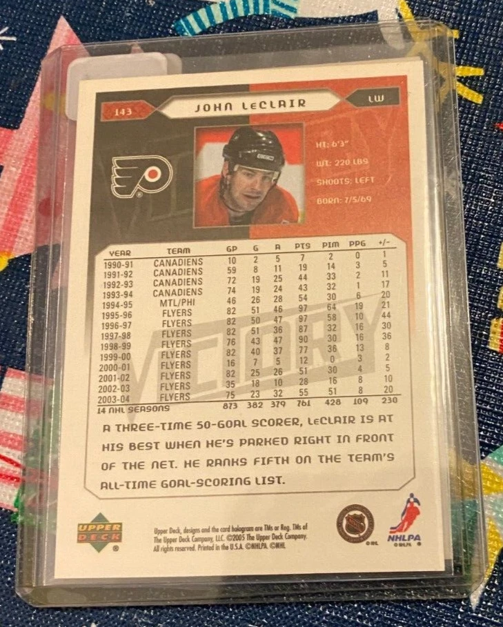2005 Upper Deck Victory #143 John LeClair - Image 2 of 2