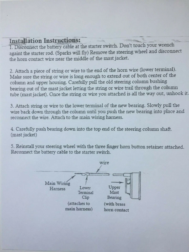 1941 1942 1946 Chevy GMC Trucks mastro de direção superior bucha rolamento com fio  - Imagem 3 de 3