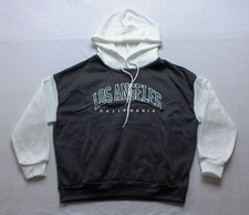 SHEIN Women's EZwear Graphic Pocket Drawstring Hoodie BL1 Dark Grey Size XS