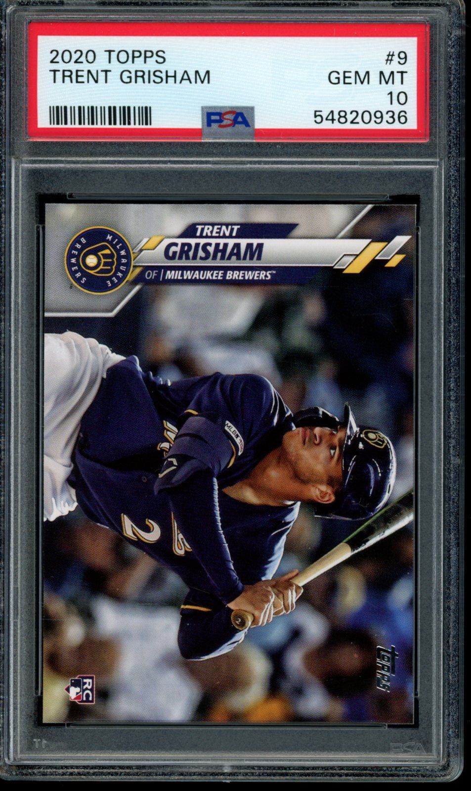 2020 Topps Series 1 #9 Trent Grisham PSA 10 Gem Mint RC Rookie Card 54820936