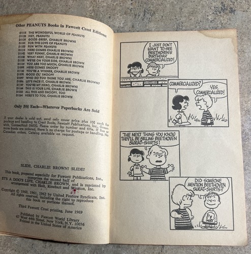 Vintage 1960s Charlie Browns Books: Hey, Peanuts! and Slide,Charlie Brown!Slide! - Picture 8 of 9