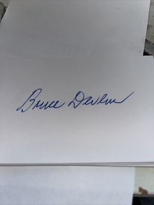 Bruce Devlin Signed 3x5 index Card