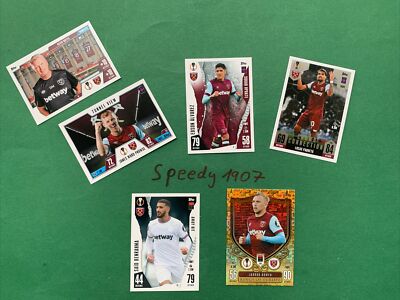 Topps Match Attax Champions League EXTRA 23/24 all 6 West Ham 2023 2024 Paqueta