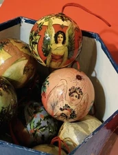 Vintage 12 Twelve Antique Angels Christmas Ornaments 1995 C & F Enterprises LNC