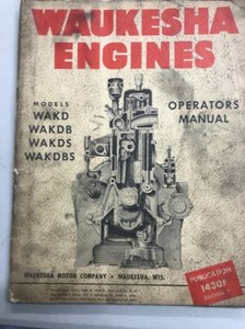 WAUKESHA ENGINES Operators manual | eBay