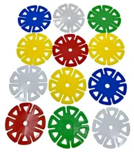 3274 Pk 12 Round Snowflakes Foot Talon Toy toys parrot craft parakeet conure pet