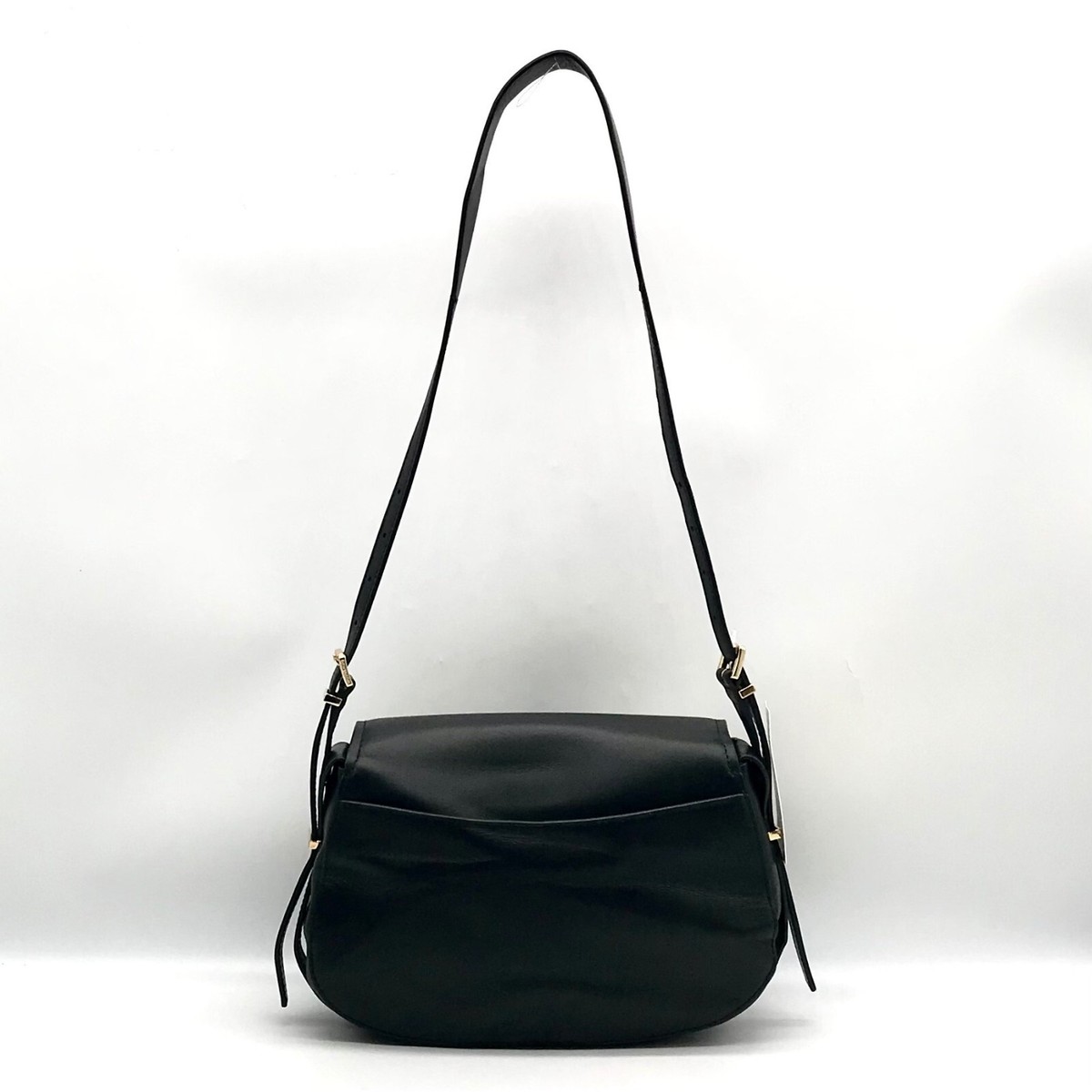 Michael Kors Black Leather Medium Lydia Flap Messenger Bag | eBay