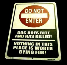 DO NOT ENTER Metal Sign 6 - NEW