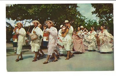 Vintage Postcard Panama Polleras and Montunos Traditional Dress Carnival |  eBay