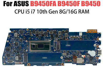 New Asus ExpertBook B9 B9450 B9450FA Intel I7-10510U CPU 16G RAM Motherboard