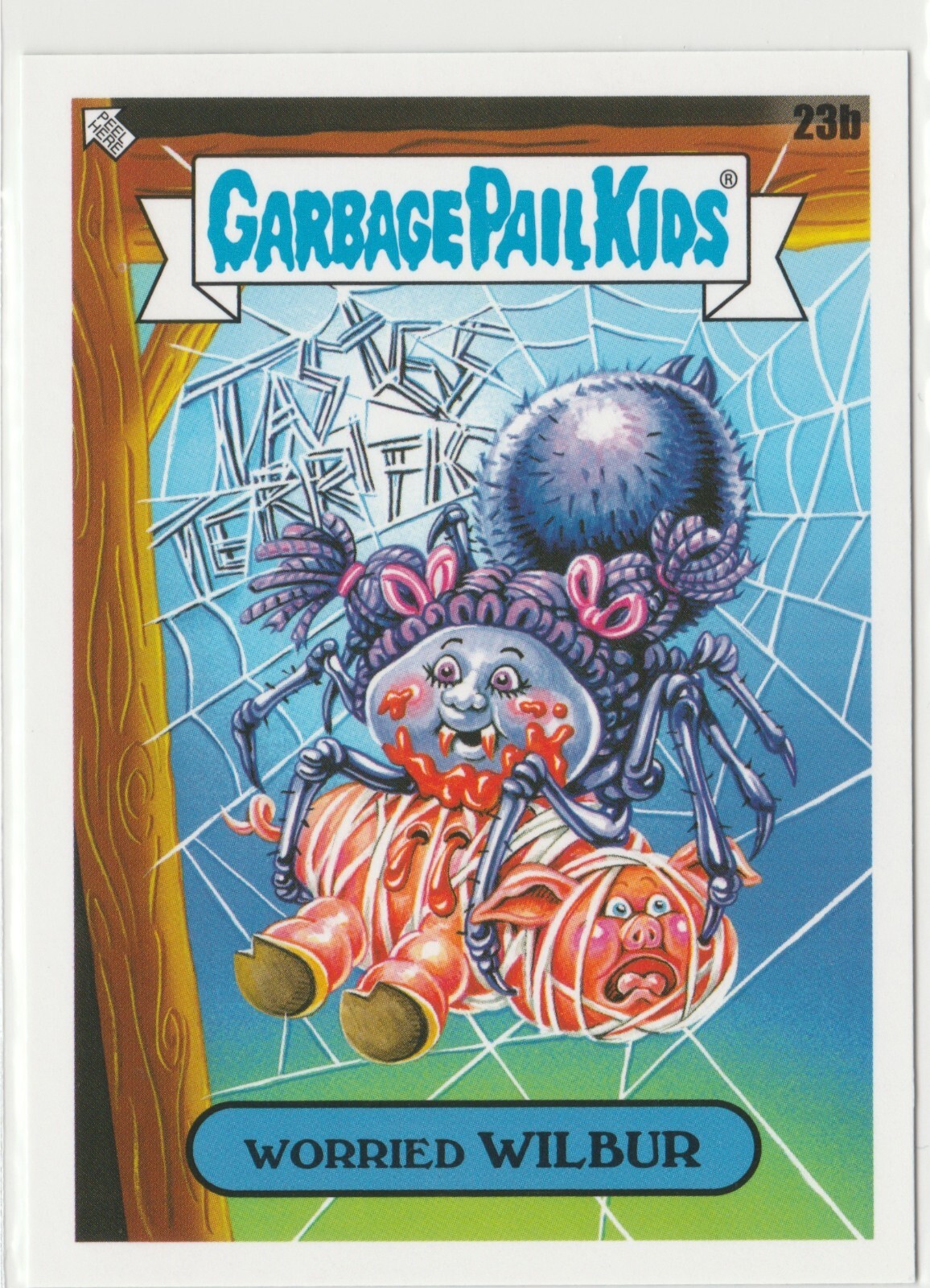 Worried Wilbur 23b Garbage Pail Kids GPK 2022 Book Worms Trading Card