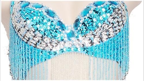 RÄUMUNGVERKAUF C91809 Profi Bauchtanz Kostüm 2 Teile BH + Gürtel Belly Dance - Bild 2 von 25