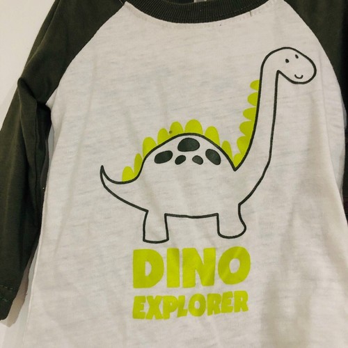 Conjunto de Camisa y Pantalones Swiggles 2 Piezas Dino Explorer Camuflados Talla Blanca 12 Meses Nuevo con Etiquetas - Imagen 3 de 7