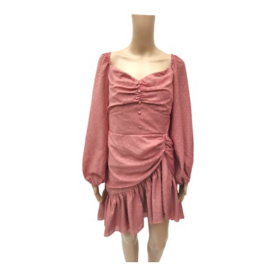Two Sister Womens Marella Dress Mauve Frilled Hem Size 18