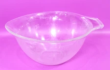 Vintage Clear Pyrex #24 2 Cup Mixing Bowl Spout Integrated Handle 1940-1960 READ