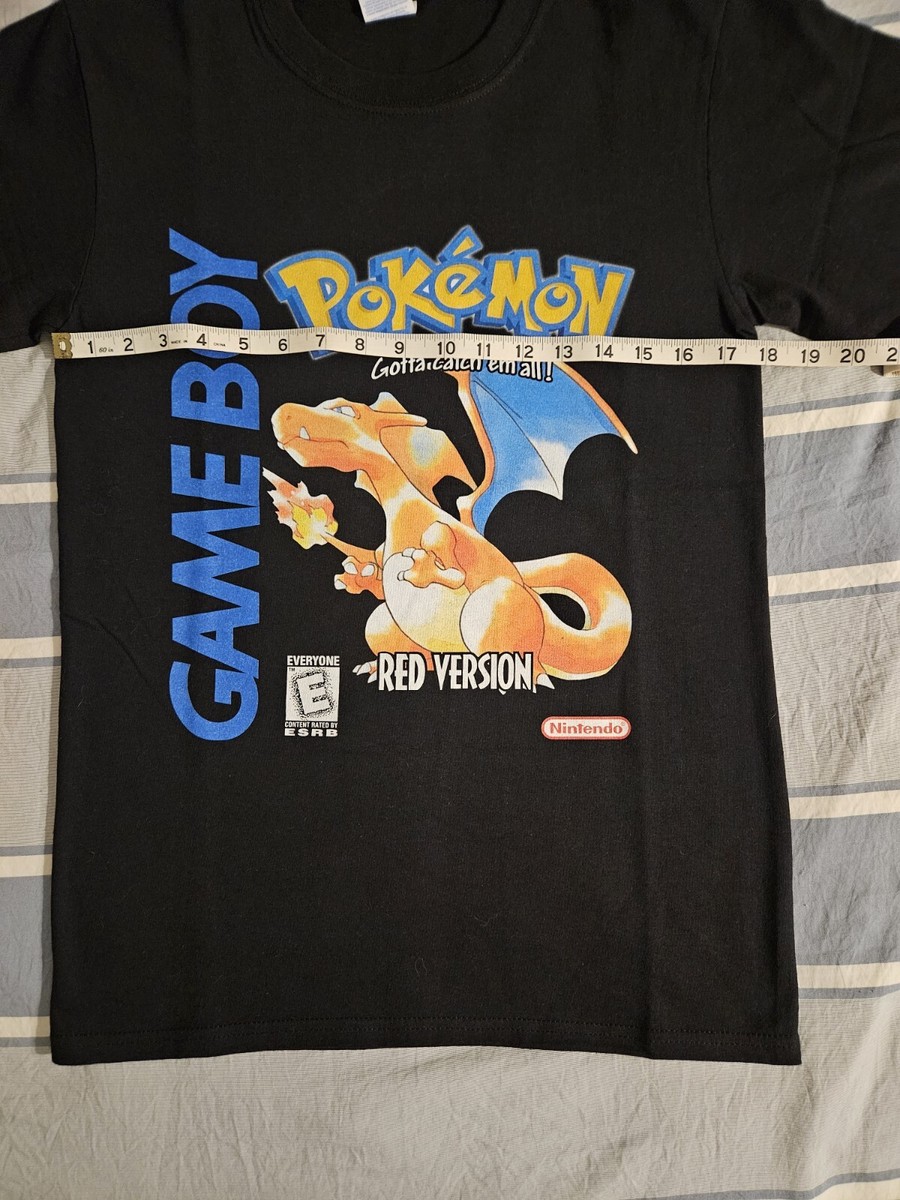Custom Pokemon Red Video Game Cover Art Graphic Black T Shirt