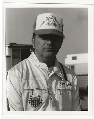 Fred Zack auto racing driver USAC stock car, old 4x5 photo Glendale Wisconsin