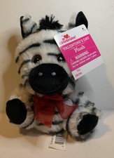 New NWT Plush Black White Zebra Valentine Walmart Stuffed Plush Baby 6" Jungle