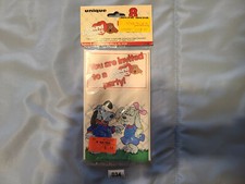 034 Vintage Pound Puppies 8 Invitations With Mailing Envelops Tonka Unique 1986