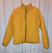 Royalty For Me Longsleeve Full-zip Quilted Jacket Mustard/gold Women's Size Xl