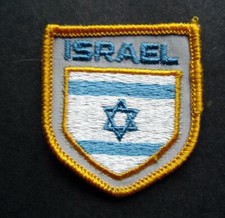 Israel Flag Shield Crest Cloth Sew On PATCH