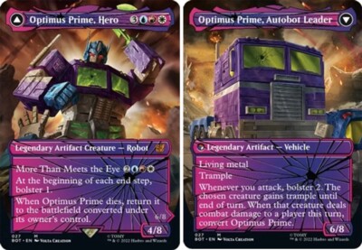 optimus prime hero mtg card Optimus Prime, Hero // Optimus Prime, Autobot Leader - Borderless -  Shattered Glass - Foil main image 1
