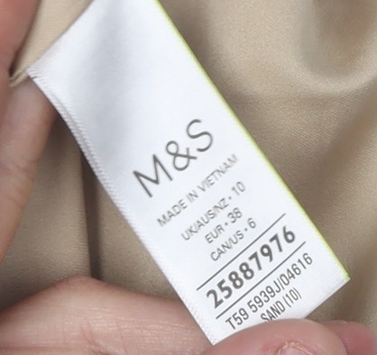 Marks and Spencer Women's Beige Blazer Jacket, Size 10 - Picture 3 of 12