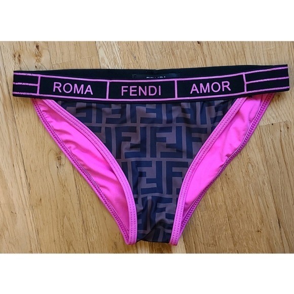 🆕️ Fendi Roma Limited Edition Monogram Bikini Bottom Small Resortwear Beach