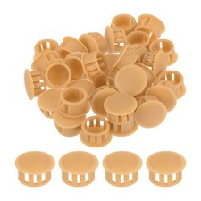32Pcs 16mm Orange Nylon Plastic Round Locking Hole Plugs Insert End Caps