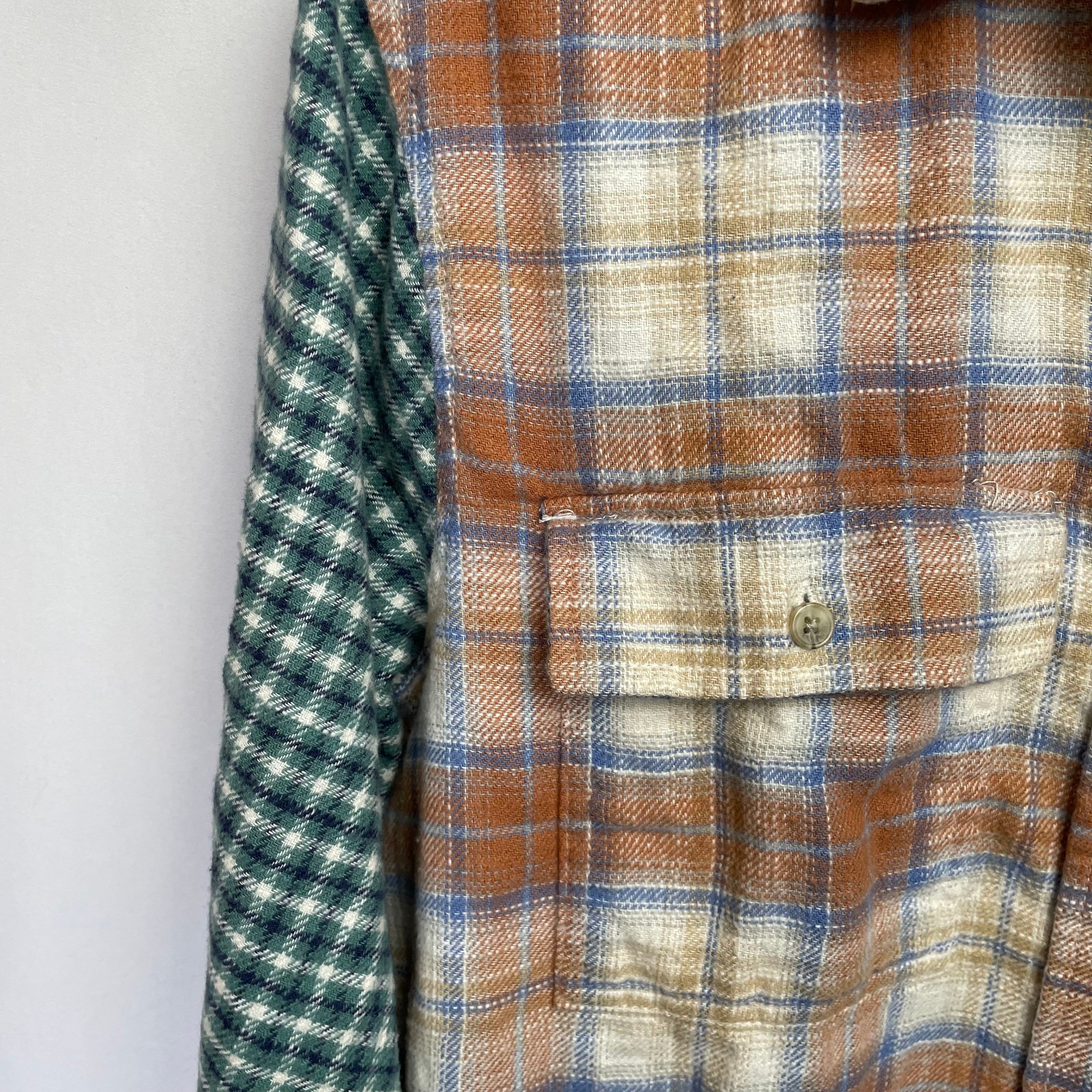 American Eagle Womens Patchwork Flannel Shirt Siz… - image 3