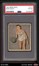 1951 Berk Ross Bob Cousy 1-11 VARIATION Basketball Player HOF PSA 4 - VG/EX