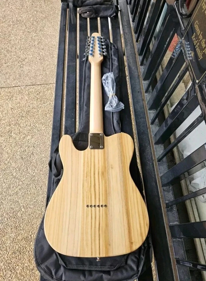 VERY NICE CURLY MAPLE TOP TELE STYLE SOLID 12 STRING