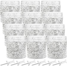 2400 Pcs Clear Push Pins Standard Thumb Tacks with Steel Point and Plastic He...
