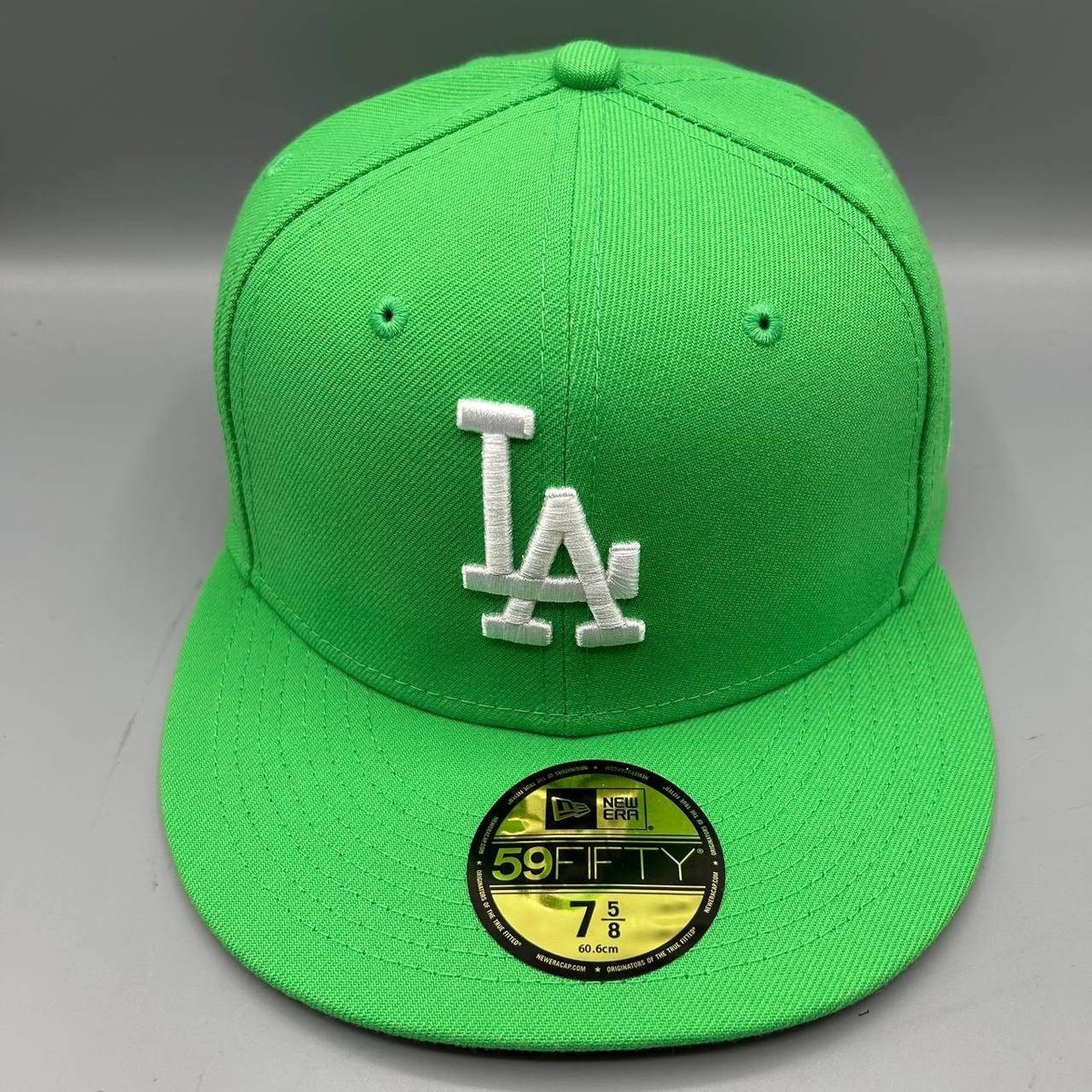 Los Angeles LA Dodgers Hat Men 7 5/8 Green 59Fifty New Era MLB